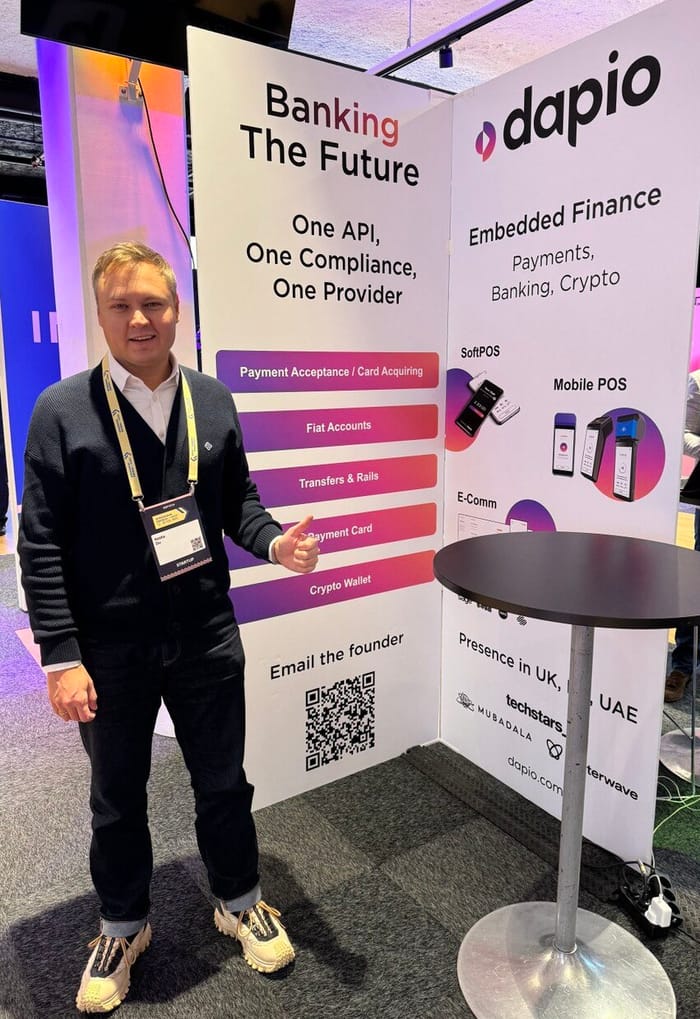 Kosta Du, Dapio's Founder,  performs at Stockholm Fintech Week